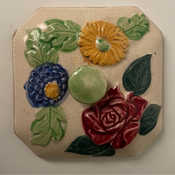 Vintage Japanese biscuit/cookie jar with lid - Picture 14 of 16